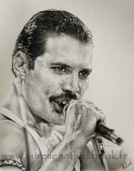 Œuvre contemporaine nommée « Portrait de Freddie Mercury », Réalisée par AURéLIE NATIVEL