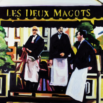 Œuvre contemporaine nommée « les deux magots », Réalisée par CLOTILDE NADEL