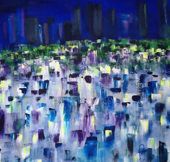 Œuvre contemporaine nommée « Viens voir ma ville la nuit », Réalisée par BERNARD DEBOEUF