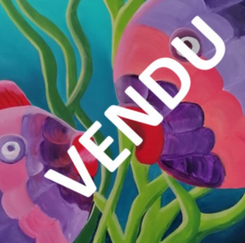 Œuvre contemporaine nommée « Amour de poissons », Réalisée par ANNE DE MASSIAC