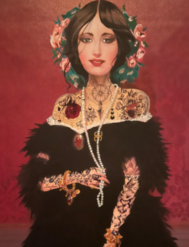 Œuvre contemporaine nommée « Madame Moitessier », Réalisée par AP