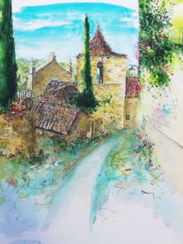 Œuvre contemporaine nommée « Village dans le Luberon », Réalisée par CHRISTOPHE CREPIN