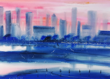 Œuvre contemporaine nommée « Poésie urbaine 1 », Réalisée par CHRISTOPHE CREPIN