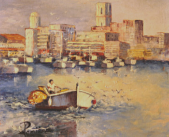 Œuvre contemporaine nommée « Marseille vieux port », Réalisée par PATRICK LEMIERE