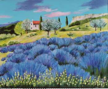 Œuvre contemporaine nommée « SOUVENIRS DE PROVENCE », Réalisée par SEVERINE ART