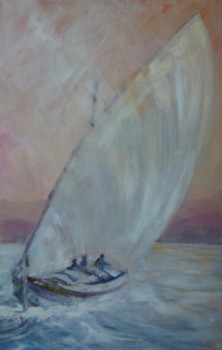 Œuvre contemporaine nommée « Barque catalane », Réalisée par PHILIPPE JAMIN