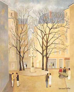 Œuvre contemporaine nommée « La petite place Fustenberg à Paris », Réalisée par BERNARD LABBE