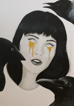 Œuvre contemporaine nommée « Black birds », Réalisée par PINOY