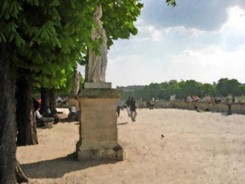 Œuvre contemporaine nommée « Jardin de Luxembourg 1 », Réalisée par OLEG HASLAVSKY