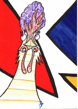 Œuvre contemporaine nommée « RunChicken », Réalisée par XILON