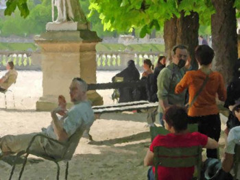 Œuvre contemporaine nommée « Jardin de Luxembourg 4 », Réalisée par OLEG HASLAVSKY