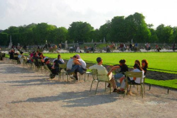 Œuvre contemporaine nommée « Jardin de Luxembourg 8 », Réalisée par OLEG HASLAVSKY