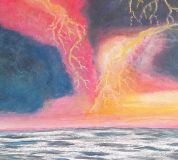 Œuvre contemporaine nommée « Orage d'été », Réalisée par ACG