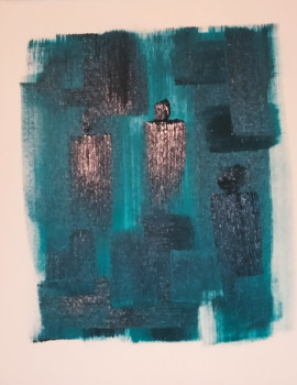 Œuvre contemporaine nommée « Les âmes bleues », Réalisée par MARGARITA CARRIER