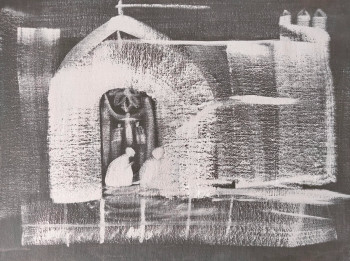 Œuvre contemporaine nommée « Eglise 1 », Réalisée par MARGARITA CARRIER