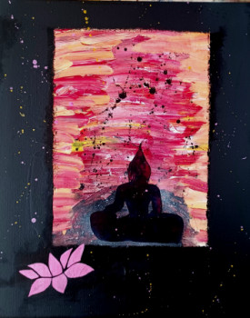 Œuvre contemporaine nommée « Esprit Zen », Réalisée par FRANçOISE BEAUQUEL