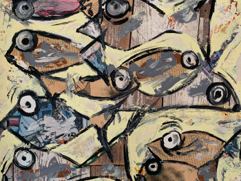 Œuvre contemporaine nommée « L ocean », Réalisée par MARCELLA AUVARE