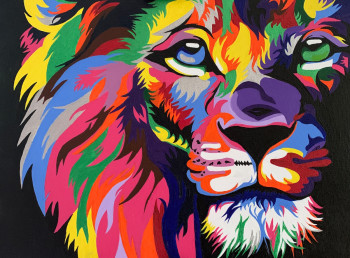 Œuvre contemporaine nommée « Lion », Réalisée par AMANDA BASTIDA