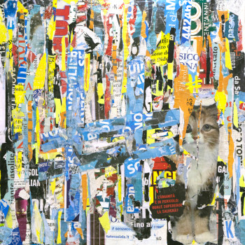 Œuvre contemporaine nommée « #Humanité », Réalisée par DOMKCOLLAGE