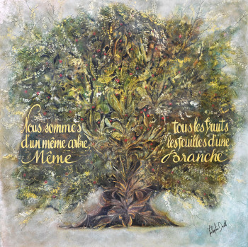 Œuvre contemporaine nommée « L'arbre de l'unité », Réalisée par ANNE-SOPHIE DAVOLI
