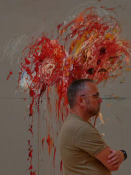 Œuvre contemporaine nommée « L' homme aux cheveux rouges, musée Botin, Santander », Réalisée par JEAN VERMEULEN