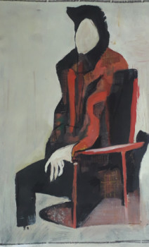 Œuvre contemporaine nommée « Man with red chair », Réalisée par MARC ALAPONT
