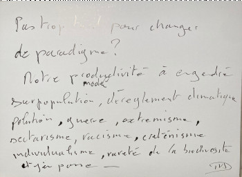 Œuvre contemporaine nommée « Fin d’un monde ou pas ? », Réalisée par NICOLAS D