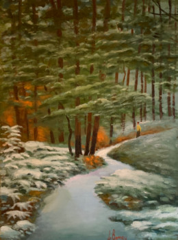 Œuvre contemporaine nommée « Sous la neige », Réalisée par DE BENGY PATRICK