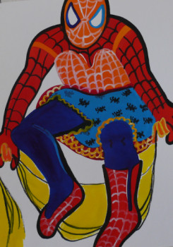 Œuvre contemporaine nommée « SPIDEYWOMAN », Réalisée par OH-NO-RINNE