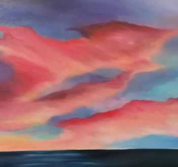 Œuvre contemporaine nommée « Nuages roses », Réalisée par ANNE DE MASSIAC