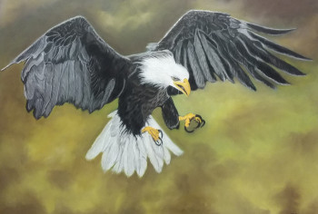 Œuvre contemporaine nommée « Aigle », Réalisée par SYLOU