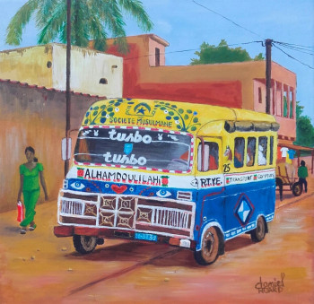 Œuvre contemporaine nommée « P'tit bus sénégalais », Réalisée par DANIEL HUARD