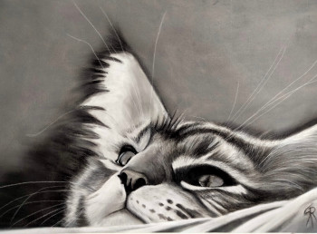 Œuvre contemporaine nommée « chaton 1 », Réalisée par SANPIER