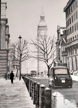 Œuvre contemporaine nommée « Londres », Réalisée par SANPIER