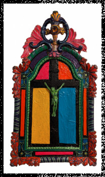 Œuvre contemporaine nommée « Bas relief représentant Jésus Christ », Réalisée par CIBI