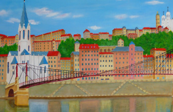 Œuvre contemporaine nommée « Quartier St Georges Lyon 2e », Réalisée par COMBEMICHEL