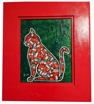Œuvre contemporaine nommée « RED AND GREEN CHARAMBAR », Réalisée par CIBI