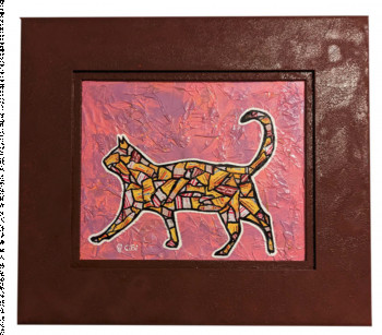 Œuvre contemporaine nommée « BROWN AND PINK CHARAMBAR », Réalisée par CIBI