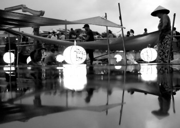 Œuvre contemporaine nommée « Reflet d ' Hoi An vietnam », Réalisée par DAVID.B