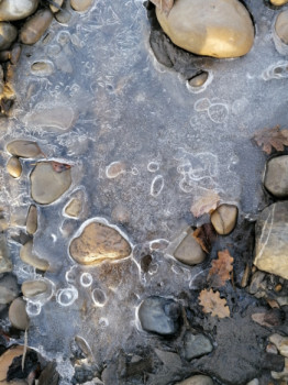 Œuvre contemporaine nommée « Ice stones », Réalisée par NADEL NADèGE MICHEL "ART NADELIEN"