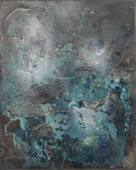Œuvre contemporaine nommée « Aqua Verde », Réalisée par CATHY LE CARRE