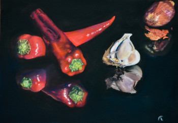 Œuvre contemporaine nommée « Légumes 1 », Réalisée par FRANCIS RIANCHO