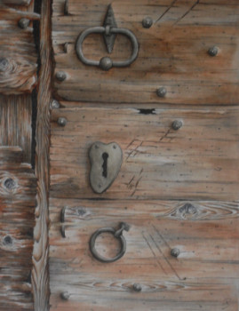 Œuvre contemporaine nommée « detail vieille porte », Réalisée par PERJAN