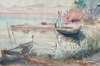 Œuvre contemporaine nommée « L'étang », Réalisée par PHILIPPE JAMIN