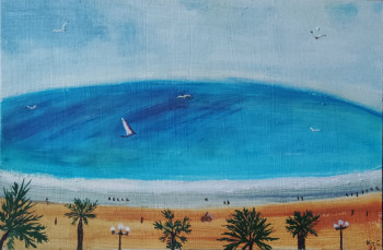 Œuvre contemporaine nommée « Vue mer sur la Côte d'Azur France », Réalisée par KOZAR