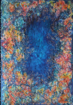 Œuvre contemporaine nommée « Abstrait fleurie », Réalisée par LIUBOV JURAVLIOVA