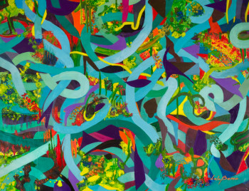 Œuvre contemporaine nommée « VÉGÉTALTHÉRAPIE 2 », Réalisée par LOLO BARCO