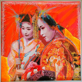 Œuvre contemporaine nommée « Geisha 4 », Réalisée par FRéDéRIC HAIRE