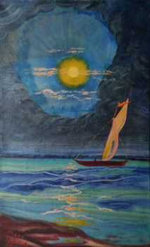Œuvre contemporaine nommée « Nuit à la mer », Réalisée par KOZAR