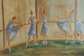 Œuvre contemporaine nommée « Ballet, ballerines en classe », Réalisée par KOZAR